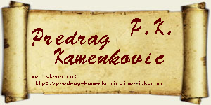 Predrag Kamenković vizit kartica